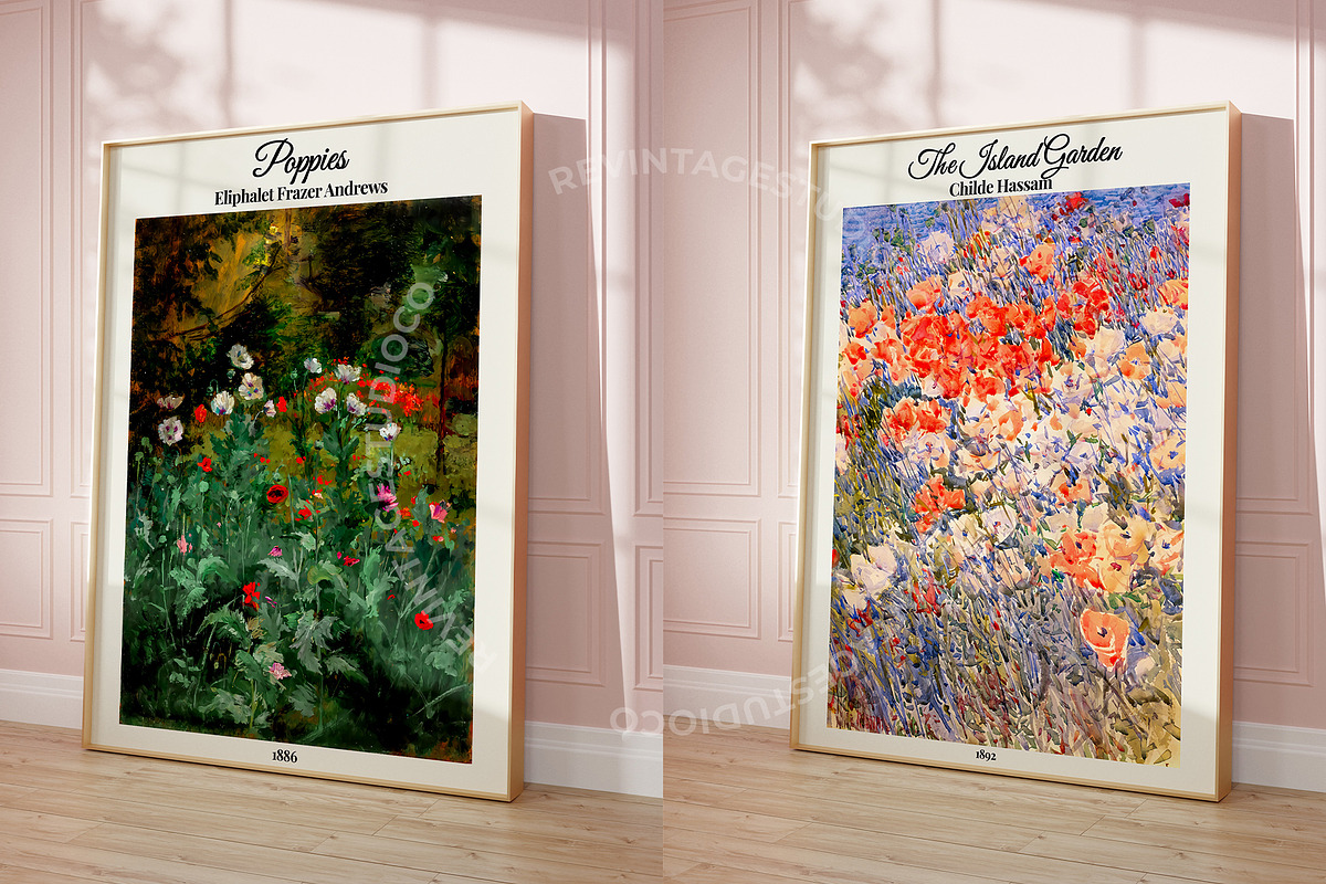 Vintage Floral Oil Painting Poster, a Background Graphic by RevintageStudio (Photo 9 of 17)
