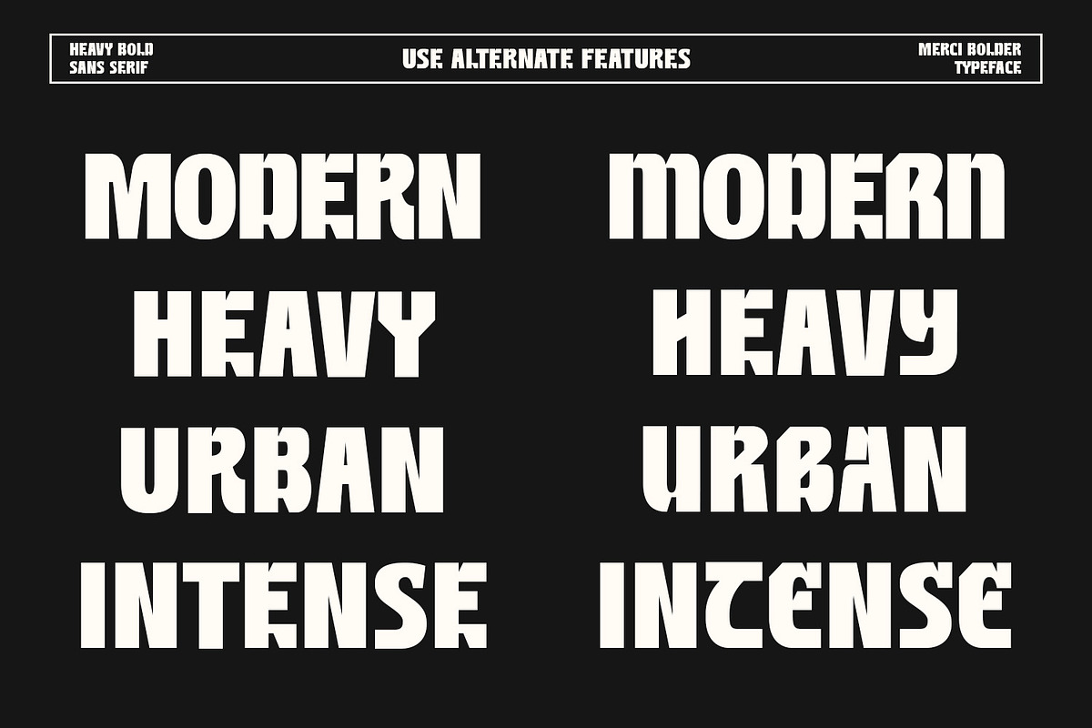 Merci Bolder – Bold Typeface, a Sans Serif Font by MERCI STUDIO (Photo 8 of 9)