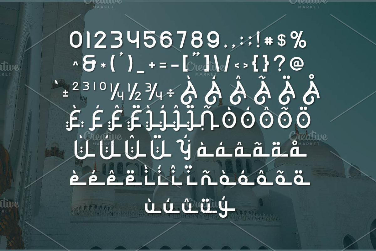 Sharifa Ramadhan Theme Font, a Sans Serif Font by Artiveko (Photo 3 of 10)