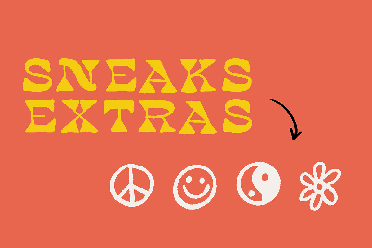Sneaks Display Font, a Serif Font by Midnight Grim (Photo 5 of 7)