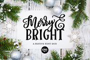 MERRY & BRIGHT Christmas Font Duo, a Serif Font by Blush Font Co. (Thumbnail 1 of 7)