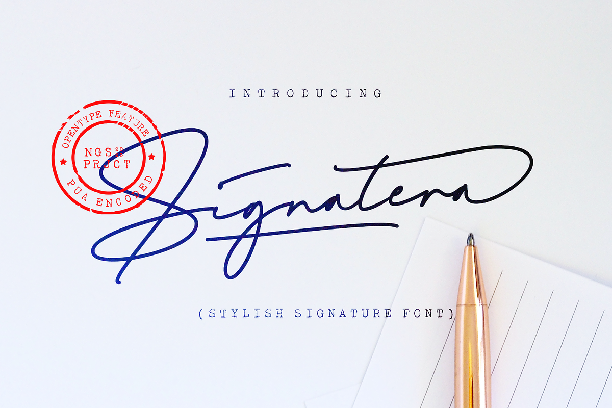 Signatera, a Handwritten Font by NUGS (Photo 1 of 8)
