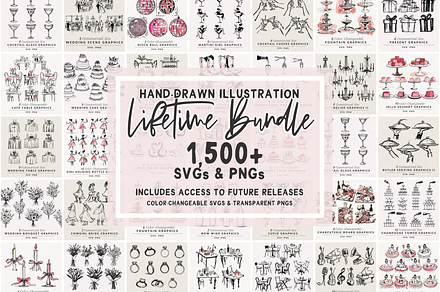 Whole Shop Hand Drawn Doodle Bundle, an Object Illustration by The October Creative