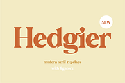 Hedgier - Modern Serif Typeface, a Serif Font by Fridaytype (Thumbnail 1 of 10)