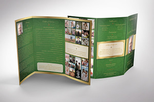 Green Gold Legal Trifold Funeral