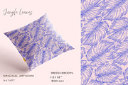 Jungle Leaves digital pattern  Jpeg, a Pattern Graphic by NatArt (Thumbnail 2 of 3)