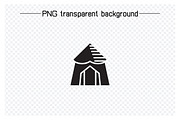 Camping Tent Teepee Tent Icons Set, a Solid Icon by Designfour (Thumbnail 6 of 7)