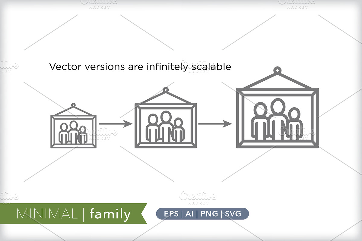 Minimal family icons, an Outline Icon by Picture Window (Photo 4 of 5)