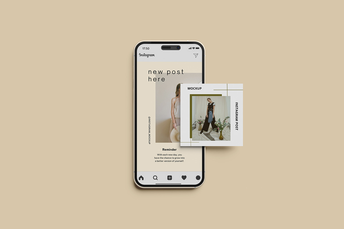 Instagram Post Mockup, a Print Template by Difa Design (Photo 3 of 9)