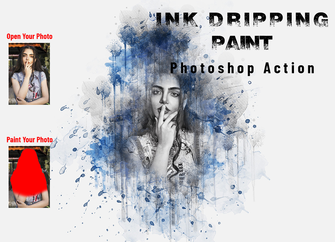 Ink Effect Photoshop Action Bundle, an Action Add-On by Studio Retouch (Photo 10 of 23)