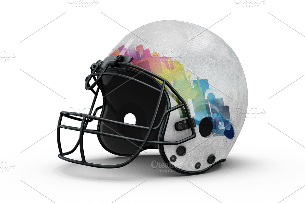 Football Helmet Mock-up, a Mask Mockup by PixelMockup (Photo 2 of 9)