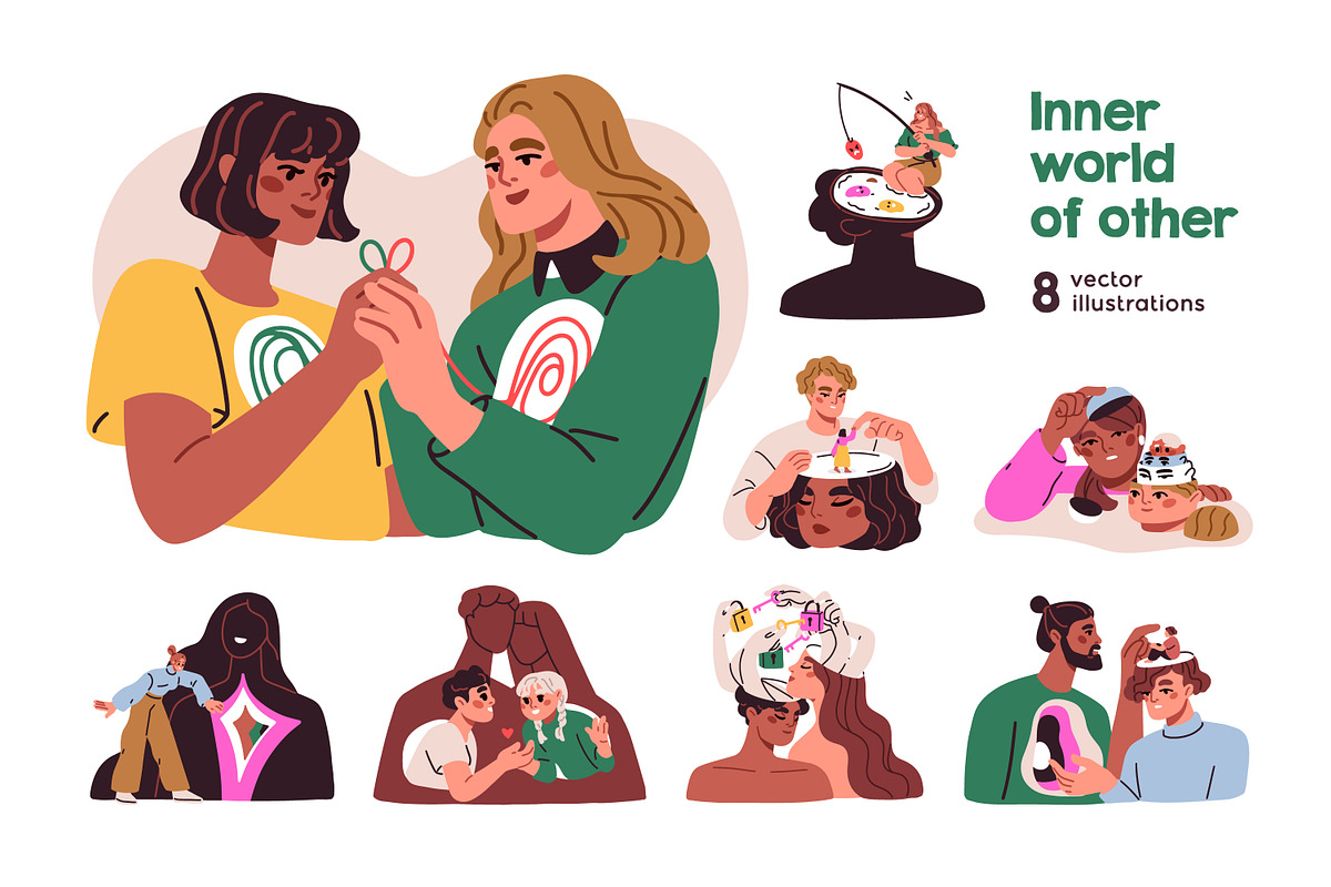 Inner world, psychology concepts set, a Person Illustration by Good Studio (Photo 1 of 5)