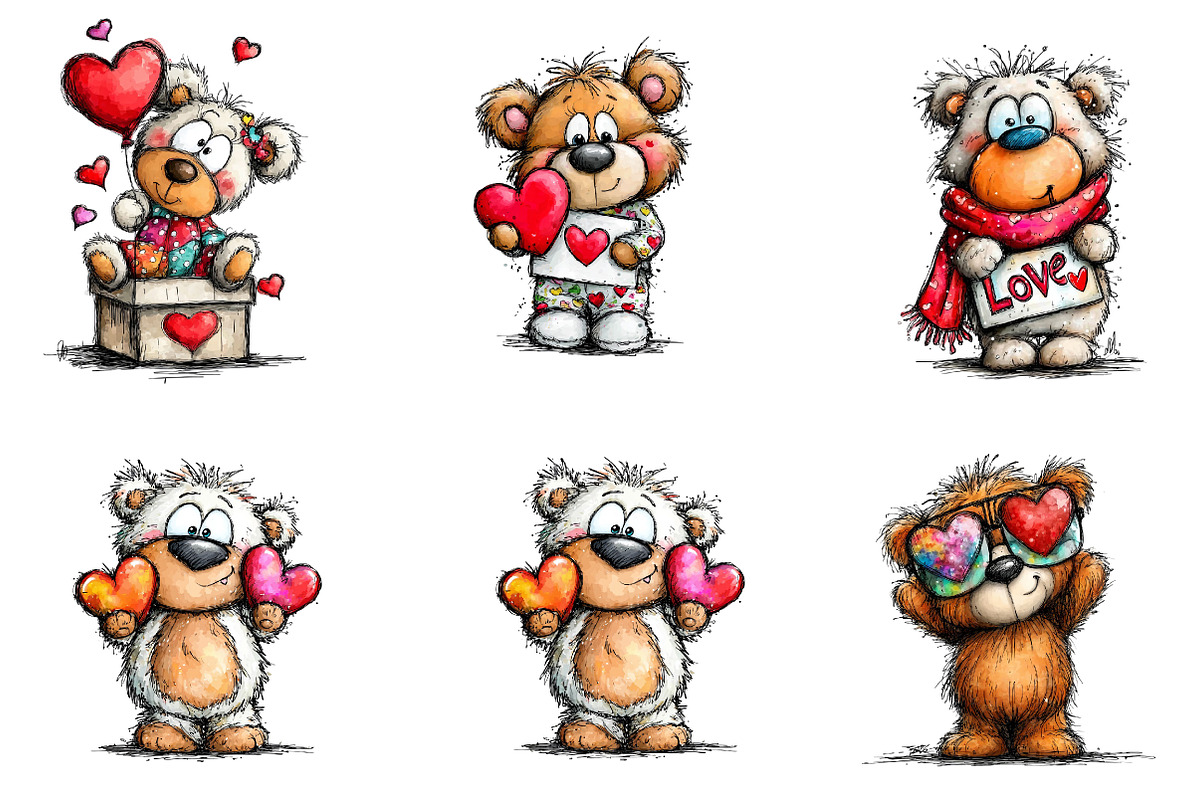 valentins day-birthday party teddy c, an Illustration by CreationArt (Photo 4 of 6)