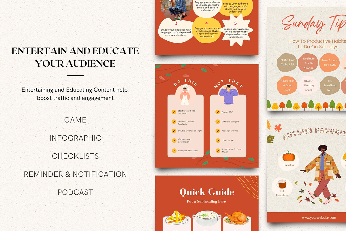 Cozy Autumn Instagram Bundle| Canva, a Social Media Template by DesignbySamVN (Photo 5 of 7)