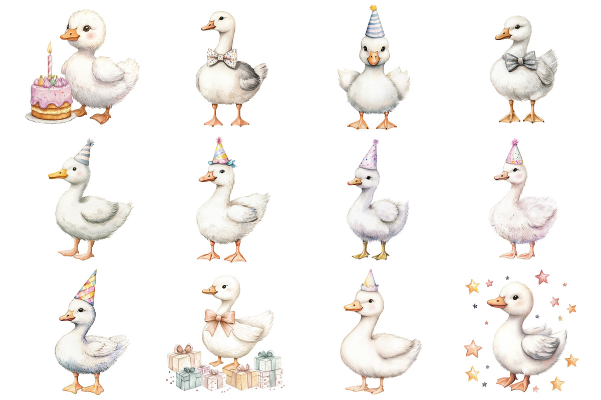 Baby White Goose Birthday, an Illustration by Design Market (Photo 2 of 3)
