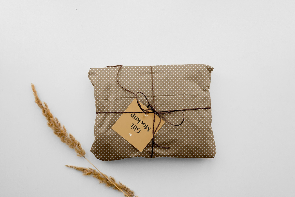 Gift PSD Mockup, a Packaging Mockup by Mocklux (Photo 1 of 2)