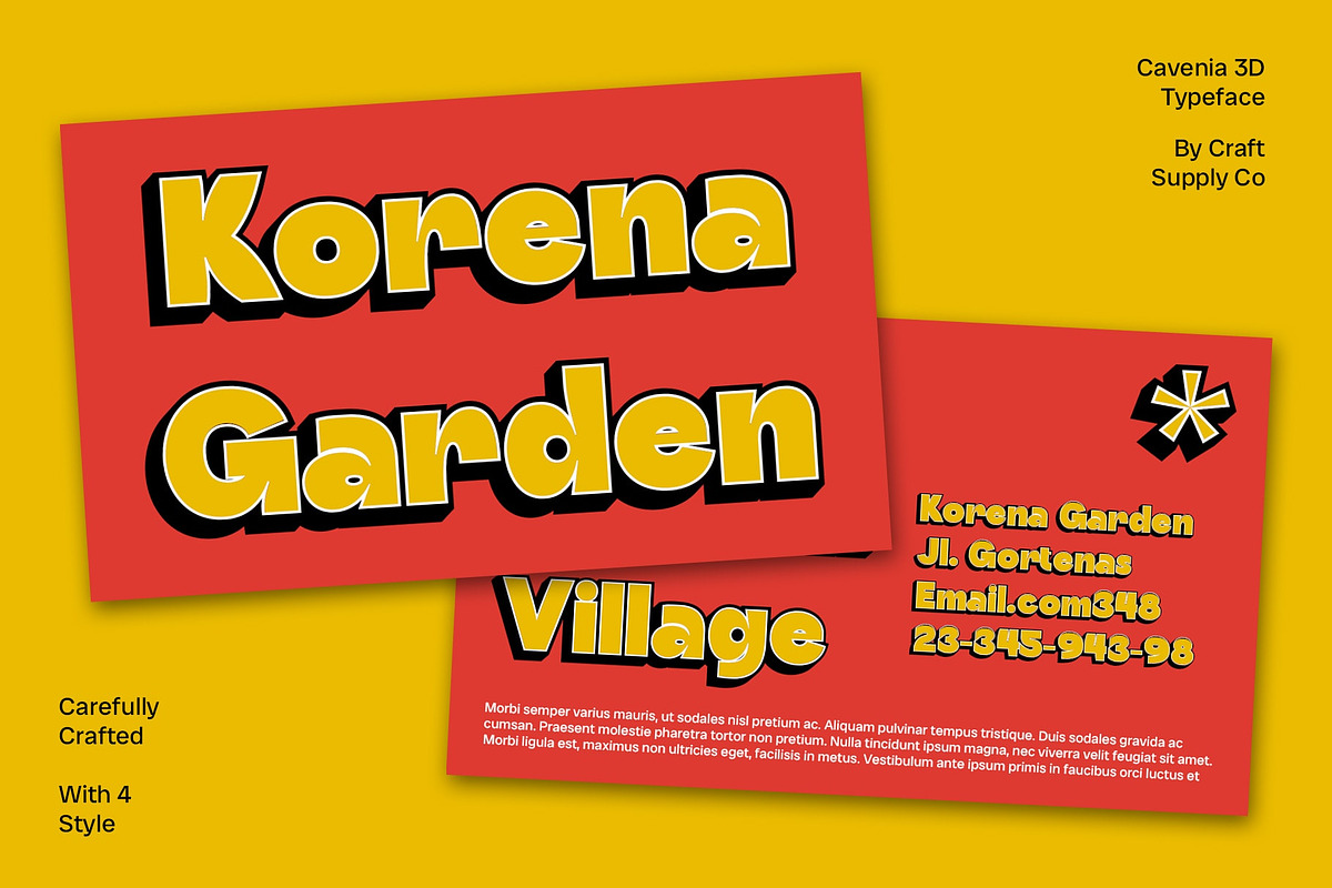 CS Cavania 3D, a Sans Serif Font by Craft Supply Co. (Photo 5 of 8)