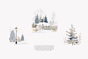 watercolor winter clipart set, a Decorative Illustration by Patishop Art (Thumbnail 6 of 10)