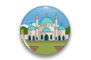 Mosque building landscaped vector, a Decorative Illustration by zyxroun shop (Thumbnail 2 of 3)