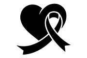 Cancer Awareness Ribbon Silhouette, a Healthcare Illustration by Designer_Momina (Thumbnail 6 of 16)