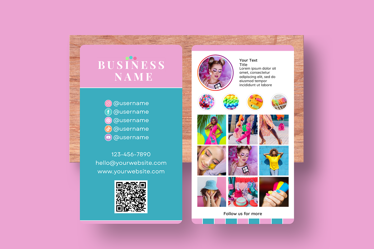 Business Card Template - Colorful, a Business Card Template by SunshineStudioBoutique (Photo 7 of 9)