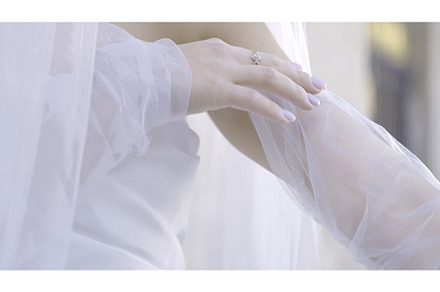 Close-up of bride with veil and, a Person Photo by Media Whale Stock