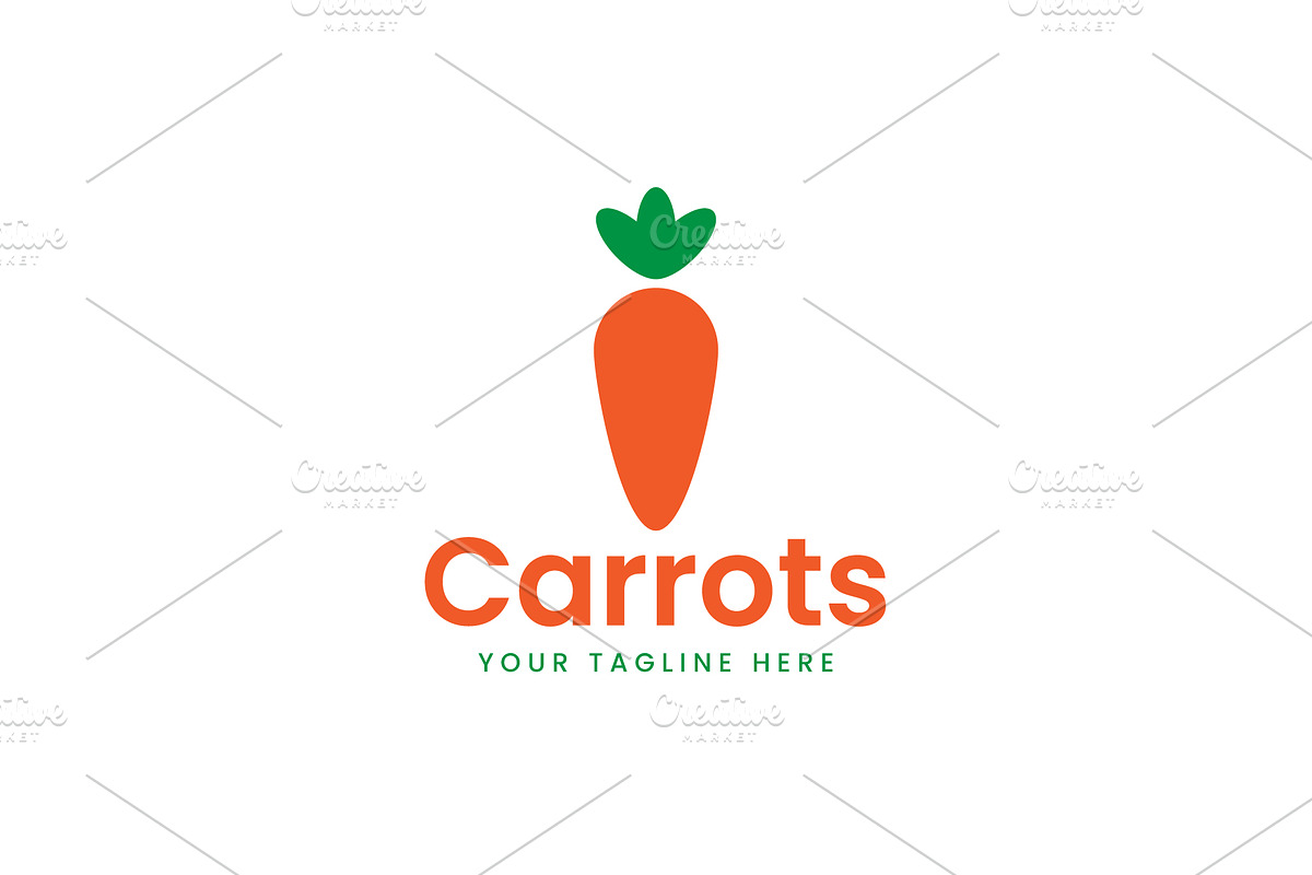 Carrots logo illustration, a Branding & Logo Template by Dyn Studio