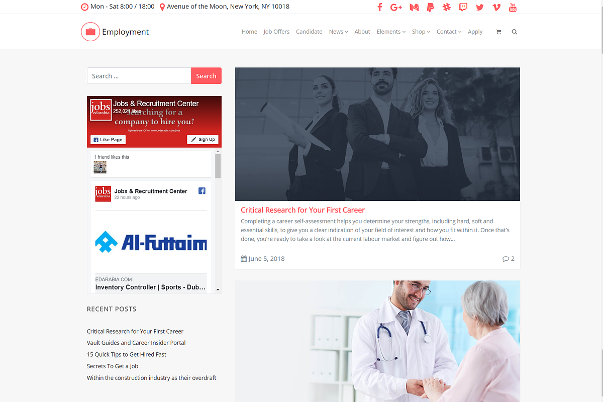Employment WordPress Theme, a WordPress Template by Visualmodo (Photo 12 of 24)
