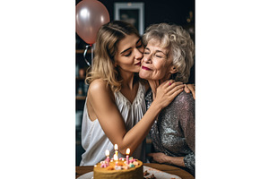 Shot Of A Woman Embracing Her Mother