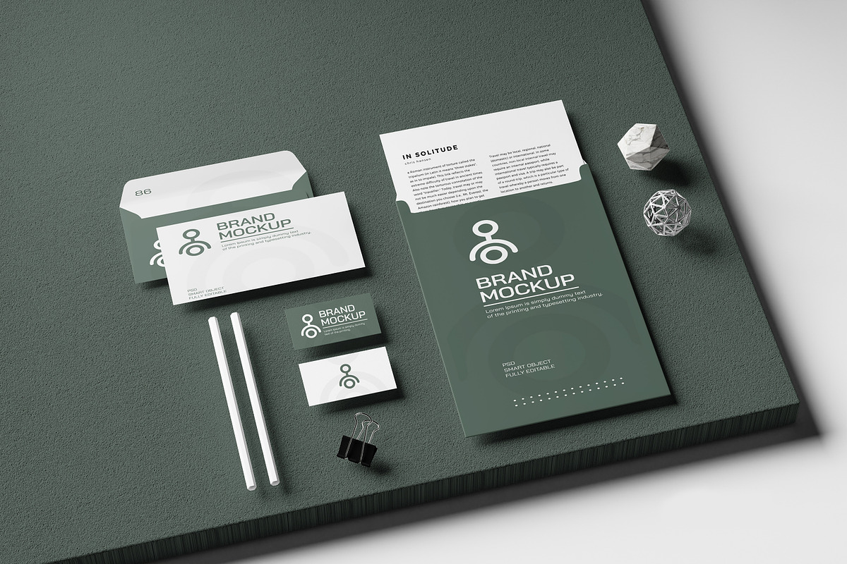 Minimal Corporate Stationery Mockup, a Stationery Template by graphicstory (Photo 6 of 9)