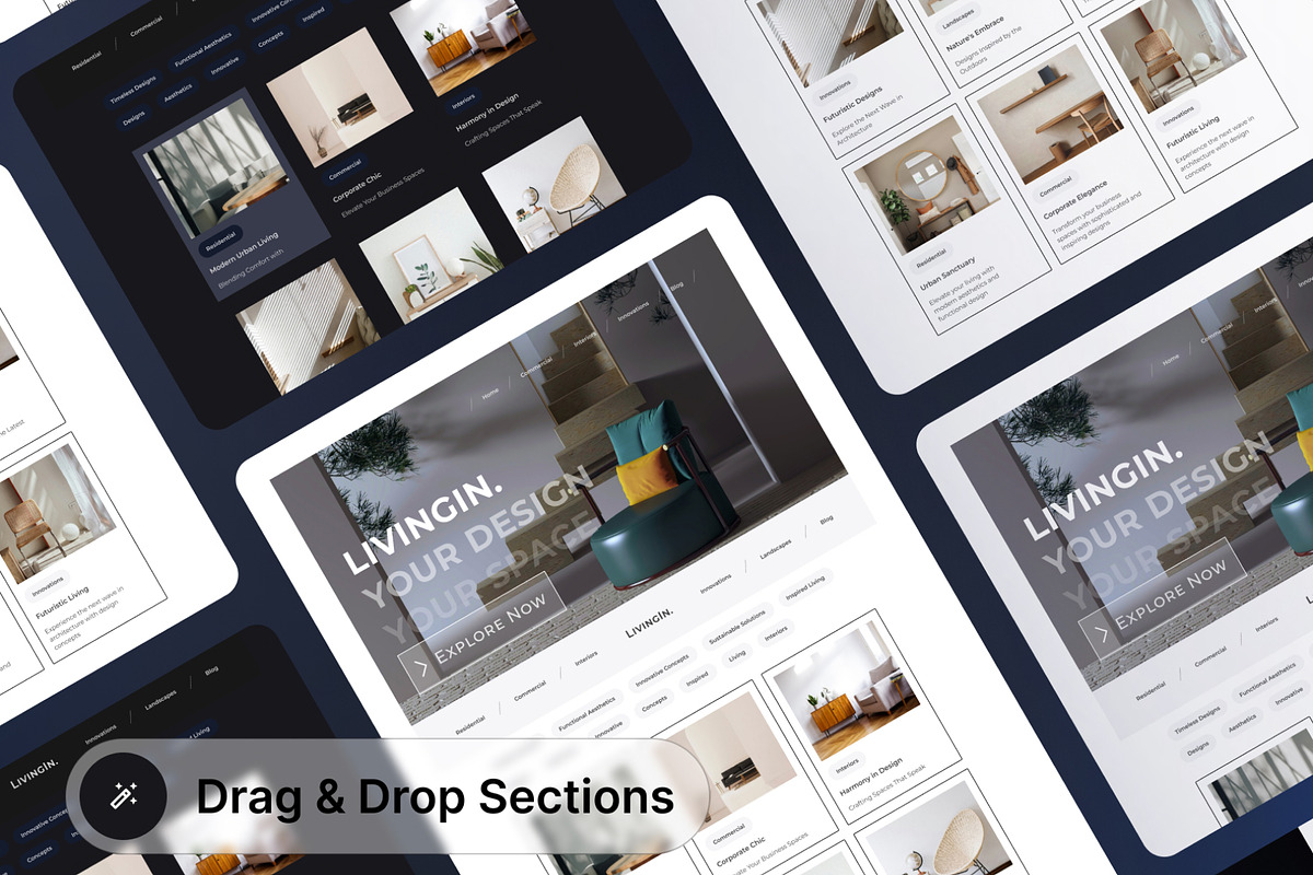 LivingIn - Interior Design UI Kit, an UI Kit Template by hiddemaru (Photo 2 of 8)