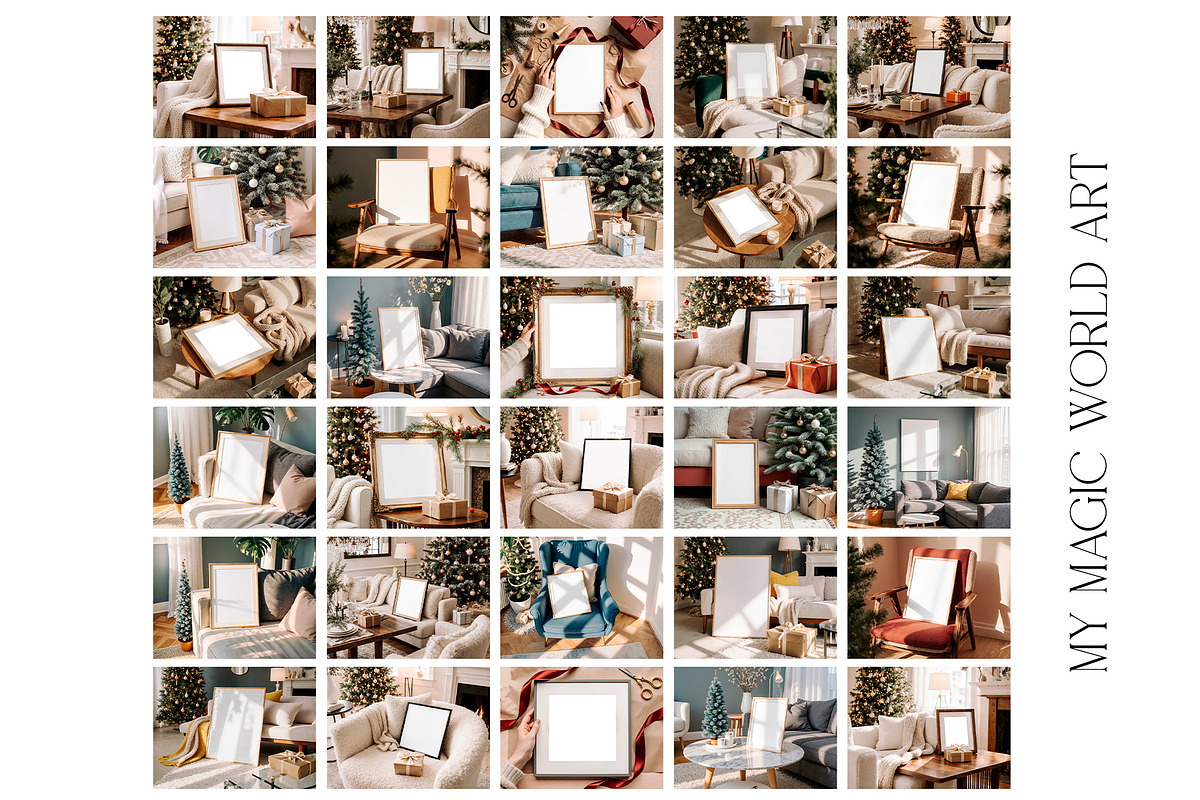 Christmas Frame Mockup Bundle 30PSD, a Product Mockup by EkaterinaViArt (Photo 2 of 5)