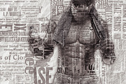 Paper print Photoshop Action preview 4
