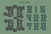 Medieval Knots Drop caps font, a Blackletter Font by kaer_shop (Thumbnail 8 of 9)