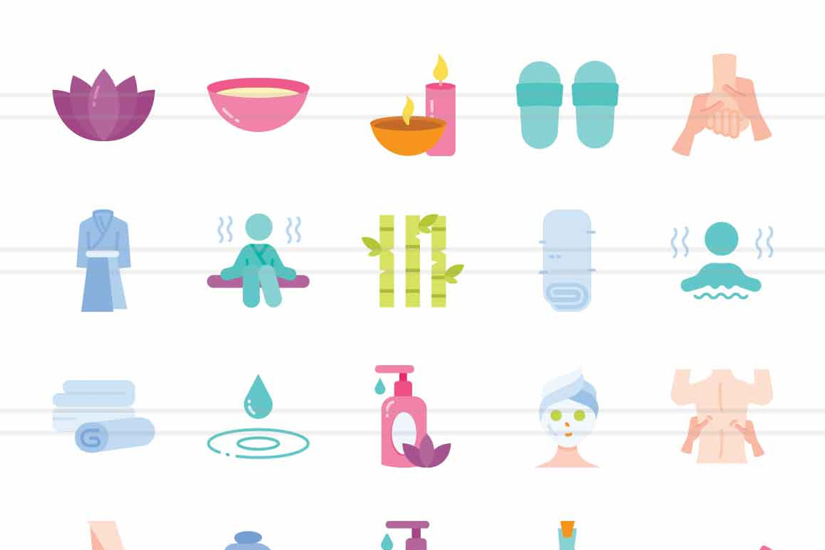 Spa Flat Multicolor Icons, an Icon by IconBunny (Photo 2 of 2)
