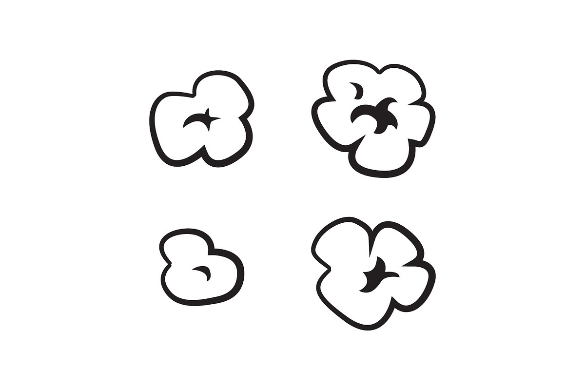 Simple Clean Popcorn Kernel Icon SVG, an Icon by PinkHouseCollection (Photo 2 of 3)