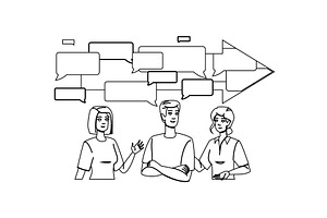 retail omnichannel vector, a Person Illustration by pikepicture