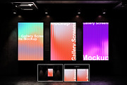 Gallery Screens Mockup, an Advertising Mockup by PixelPiknik (Thumbnail 1 of 3)