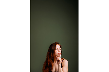 shh silence female finger lips fixed, a Person Photo by Photo Drive Studio