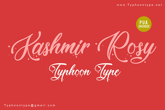 Kashmir Rosy font preview 3