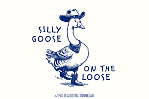 Silly goose on the loose PNG shirt,, an Illustration by SharpMarketplace