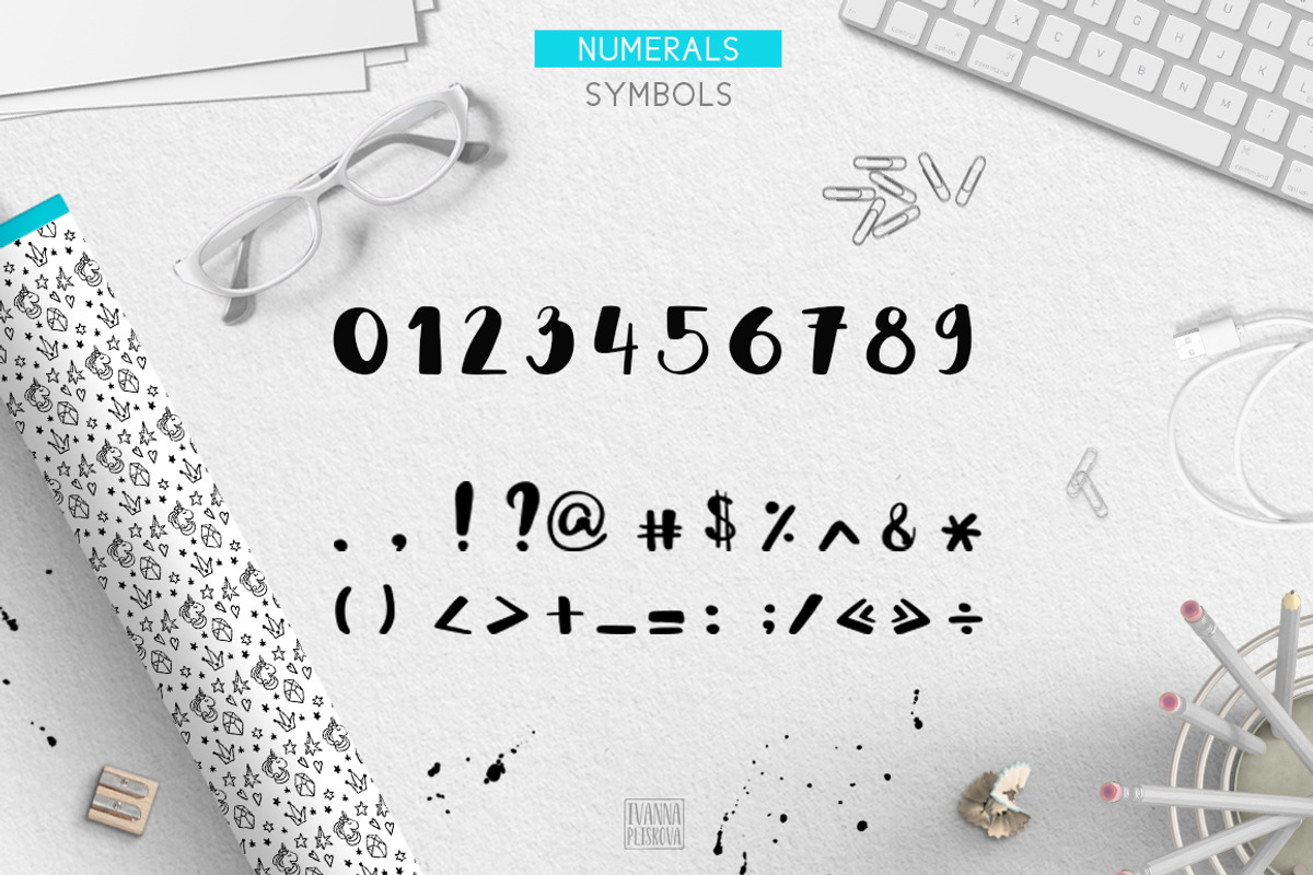 Ivanka Font•Patterns•Vector elements preview 4