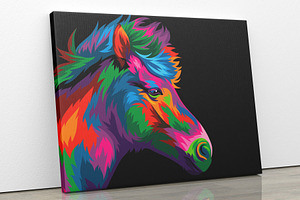 Horse colorful vector artwork