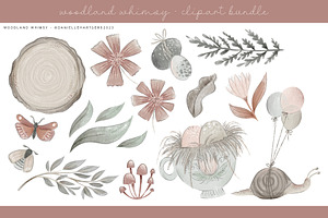 WOODLAND WHIMSY CLIPART BUNDLE DH