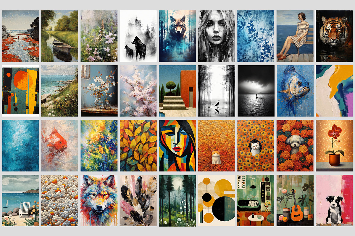 abstract art set prints, a Decorative Illustration by Muzi pear studio (Photo 12 of 12)