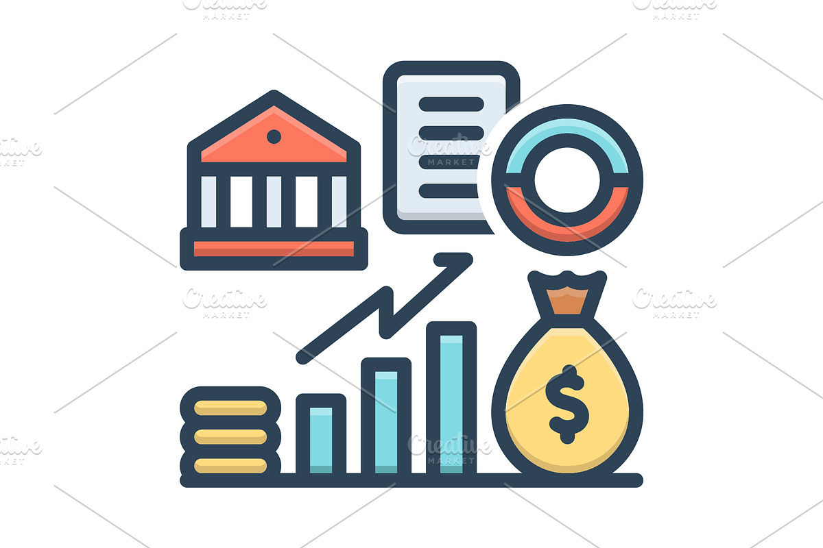 Investment bank color icon, a Duotone Icon by Creative priyanka