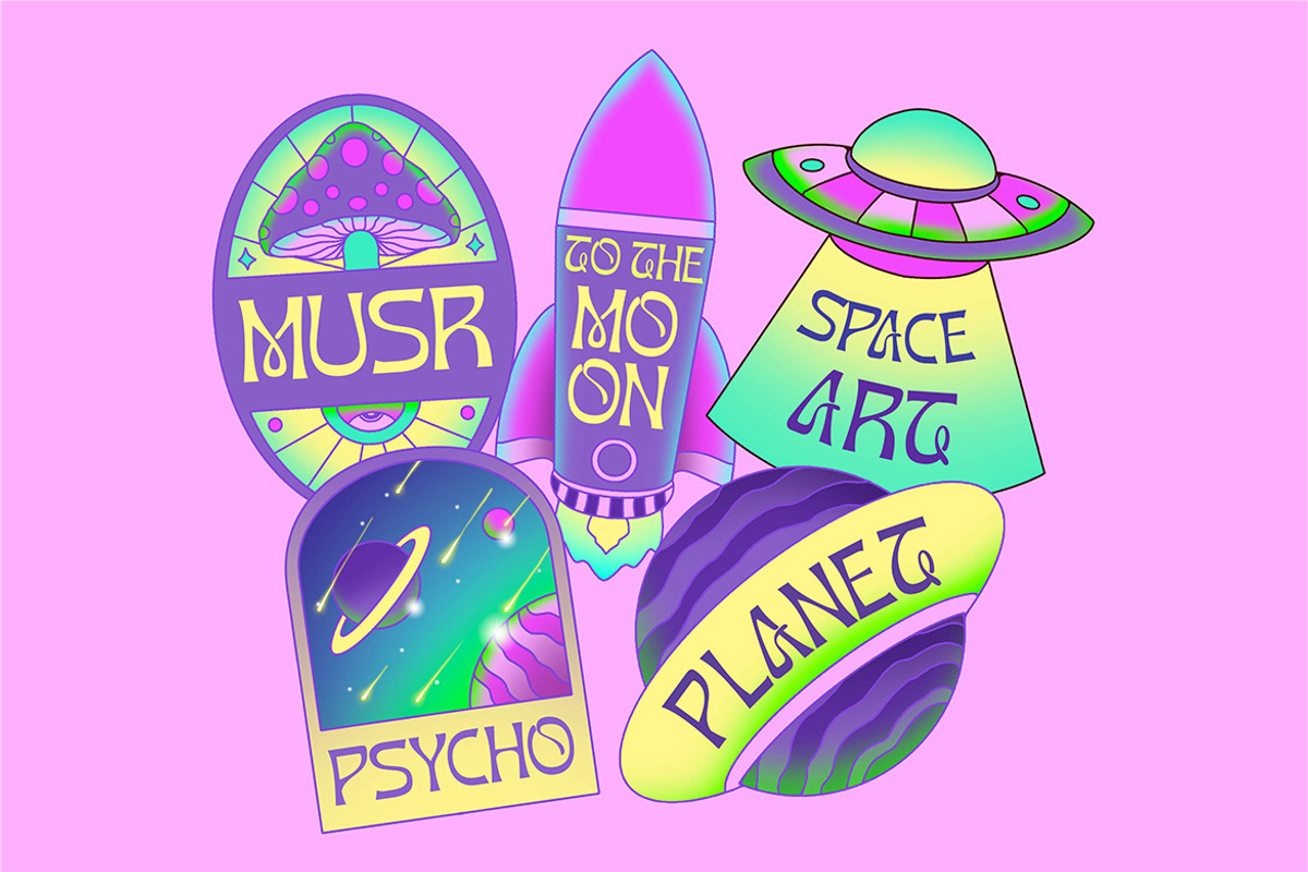 Psychoart - Psychedelic Font, a Font by Nirmana Visual (Photo 2 of 5)