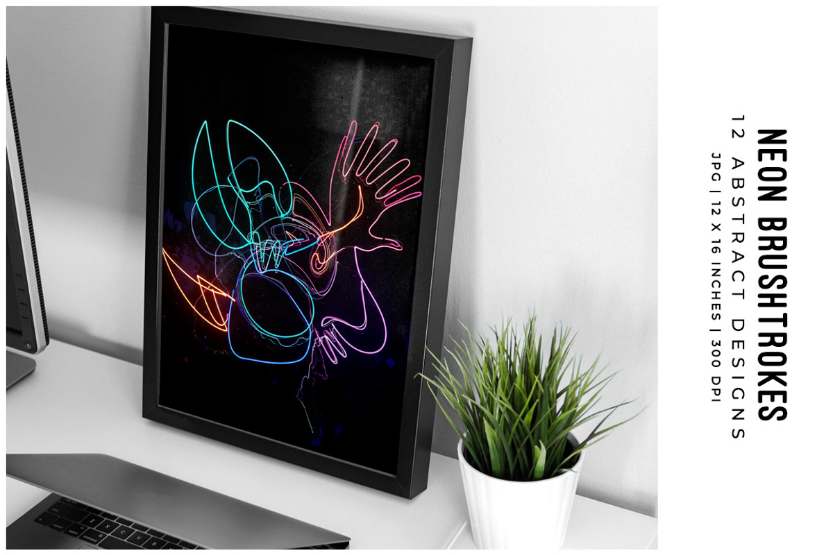Neon Brushtrokes, a Decorative Illustration by Digital Art Creations (Photo 5 of 7)