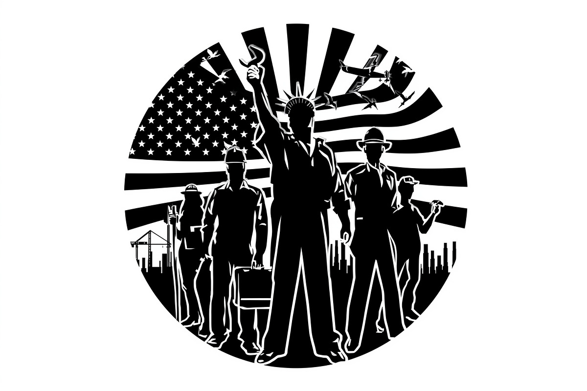 America Worker Vector Bundle, an Illustration by jahid234 (Photo 21 of 21)