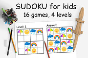 Sudoku Kids game. Children puzzle, an Education Illustration by jelisua88 (Thumbnail 1 of 2)